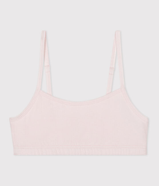 Brassière femme en coton et élasthanne unie rose FLEUR