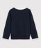 Sweatshirt enfant fille bleu SMOKING