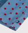 Robe bébé en velours côtelé manches longues imprimée pommes bleu ADRIATIC/ MULTICO
