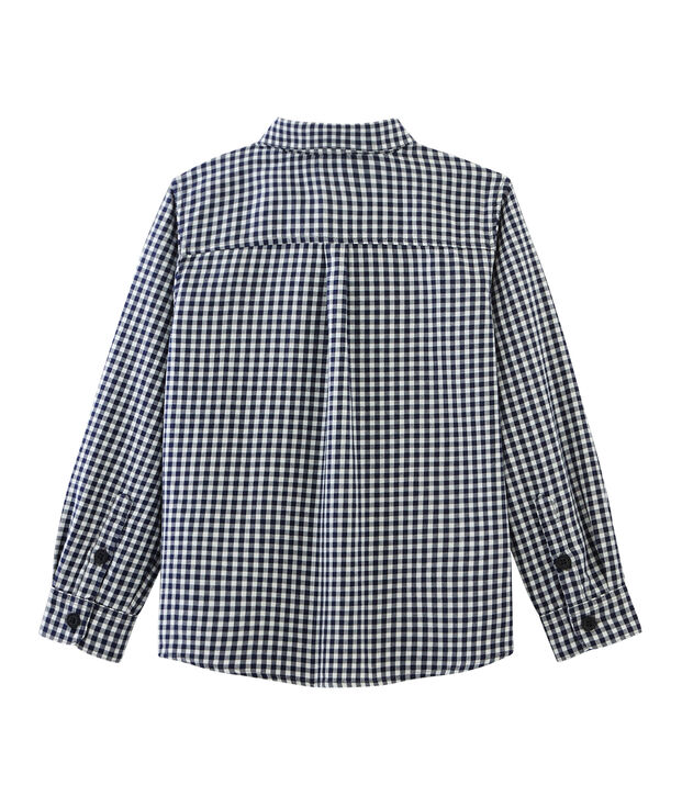Chemise &agrave; carreaux enfant gar&ccedil;on bleu/blanc
