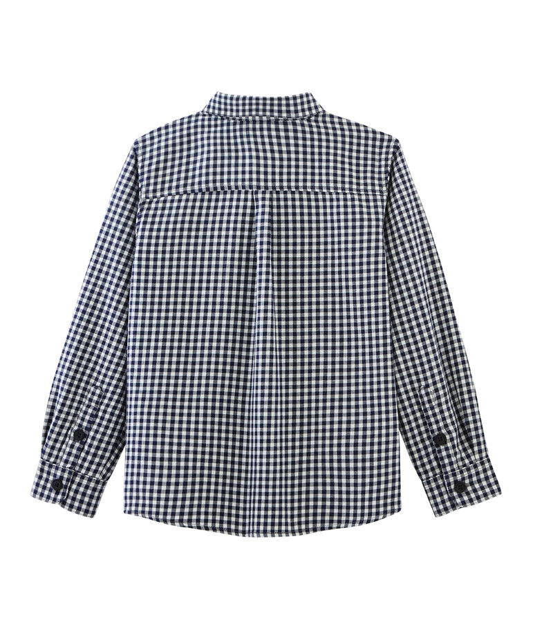 Chemise &agrave; carreaux enfant gar&ccedil;on bleu/blanc