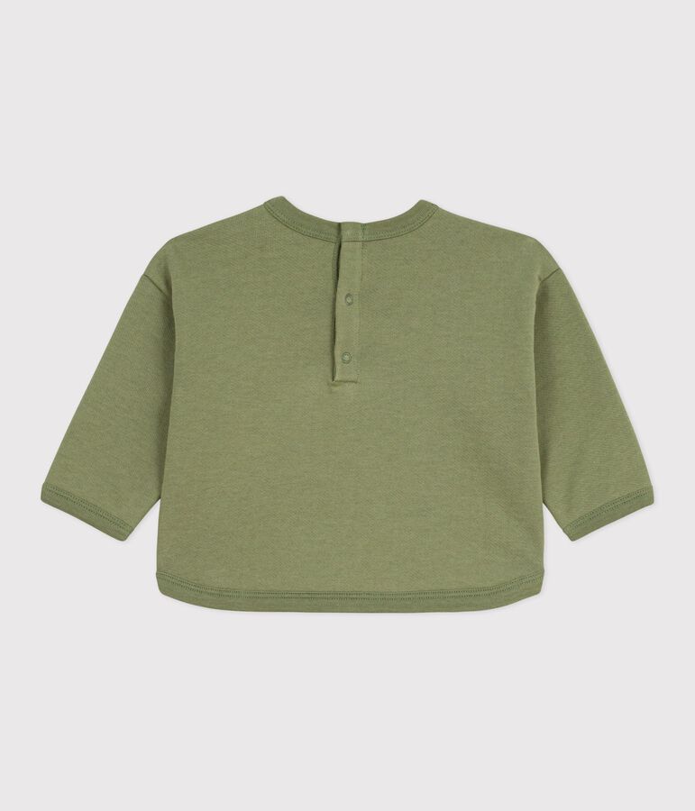 Sweatshirt &agrave; capuche b&eacute;b&eacute; en coton &agrave; motifs vert OLIVINE