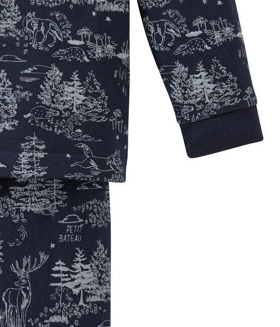 Pyjama petit garçon bleu SMOKING/blanc ECUME