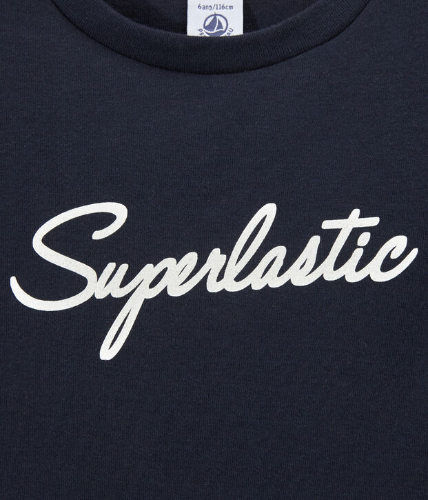 T-shirt gar&ccedil;on &agrave; motif bleu