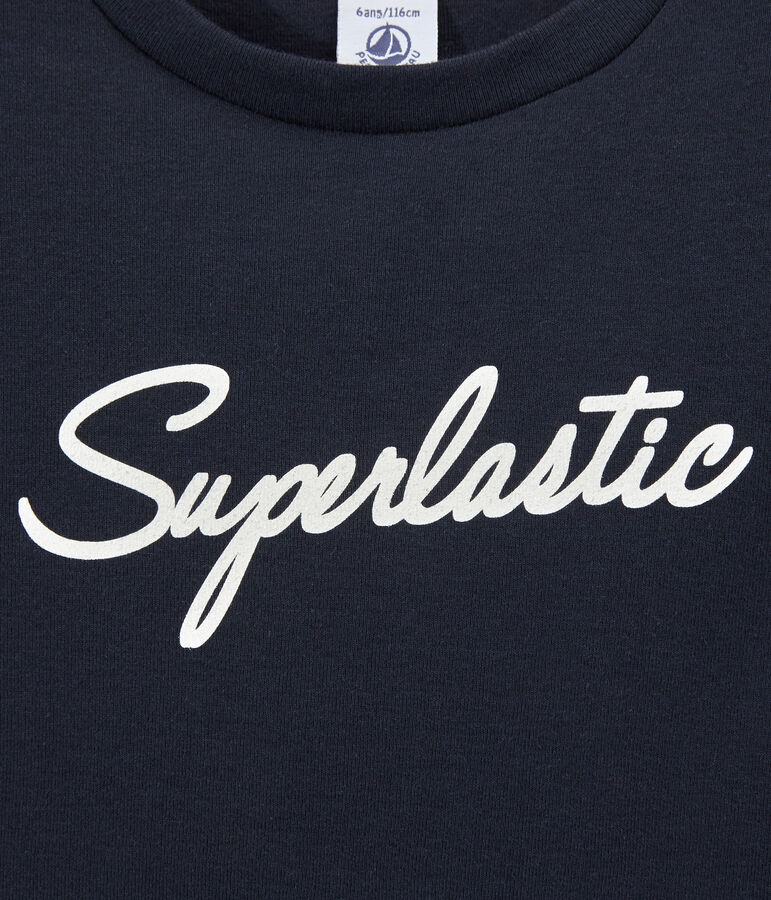 T-shirt gar&ccedil;on &agrave; motif bleu