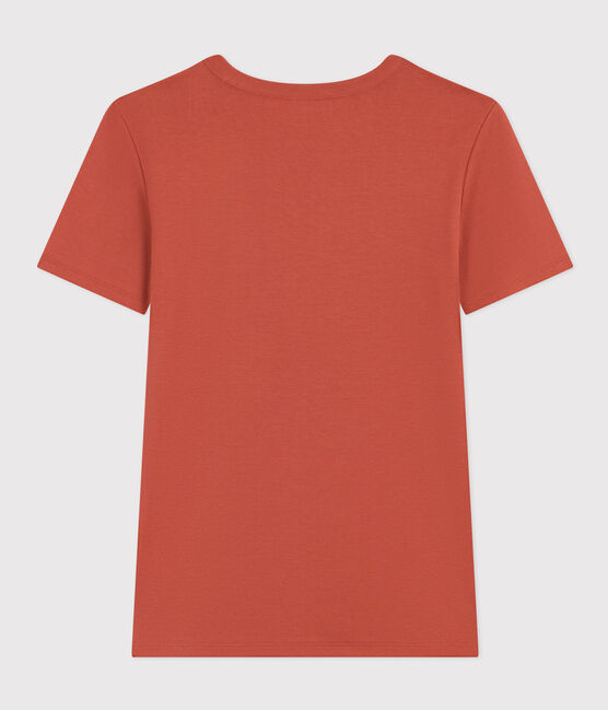 Tee-shirt L'ICONIQUE col rond en coton Femme marron FAMEUX