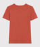 Tee-shirt L'ICONIQUE col rond en coton Femme marron FAMEUX