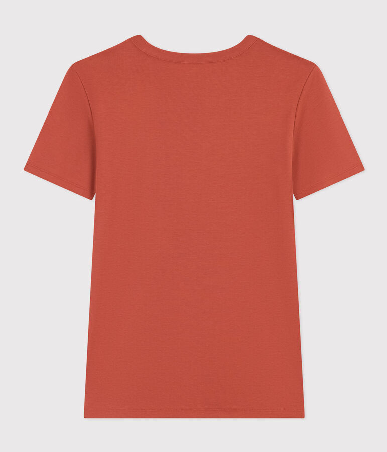 Tee-shirt L'ICONIQUE col rond en coton Femme marron