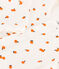 Bodyjama imprimés en coton blanc MARSHMALLOW/ ORANGE