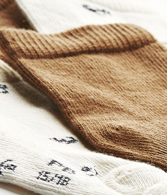 Lot de 2 paires de chaussettes bébé garçon blanc LOT