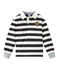 Polo rugby enfant garçon gris CAPECOD/blanc MARSHMALLOW