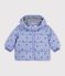 Doudoune b&eacute;b&eacute; en polyester imprim&eacute; animalier violet/multicouleur