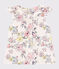 Blouse manches courtes en popeline enfant fille blanc MARSHMALLOW/blanc MULTICO