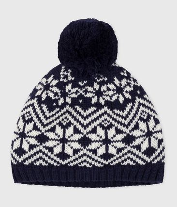 Bonnet bébé jacquard en laine
