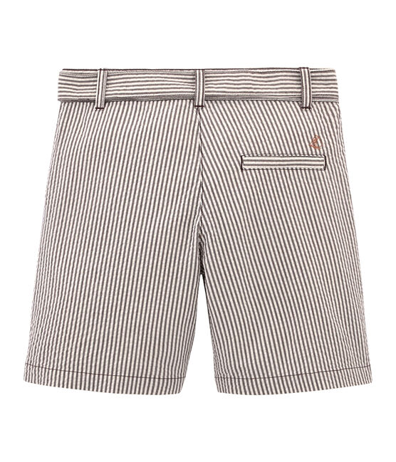 Short enfant fille rouge VINO/blanc MARSHMALLOW