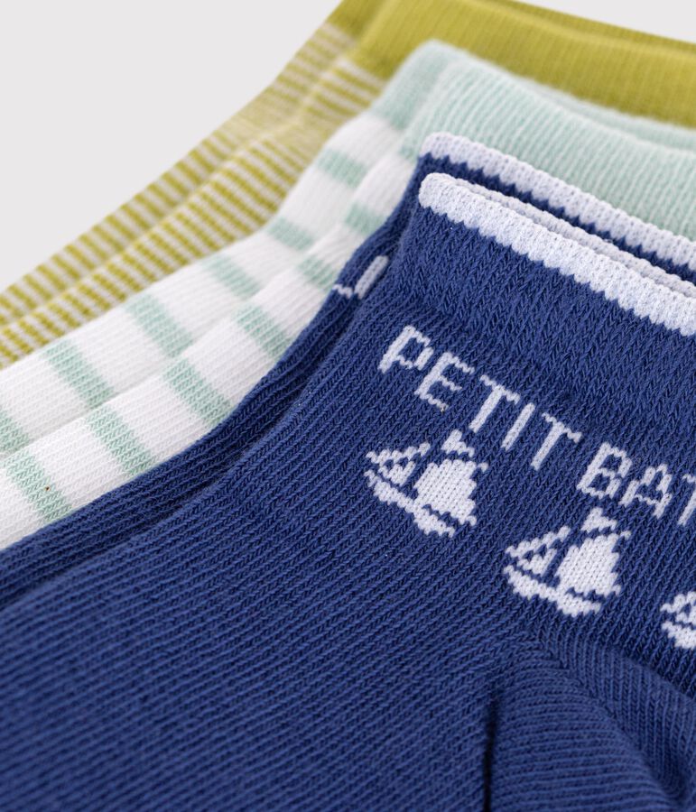 2 paires de chaussettes enfant en coton &agrave; rayures variante 1