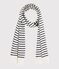 Echarpe rayée en coton Femme/Homme blanc MARSHMALLOW/bleu SMOKING