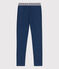 Jegging en molleton effet denim enfant fille bleu MEDIEVAL/beige ECRU
