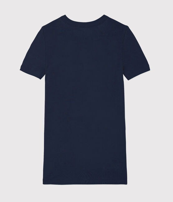 Tee-shirt L'ICONIQUE col rond en coton Femme bleu SMOKING