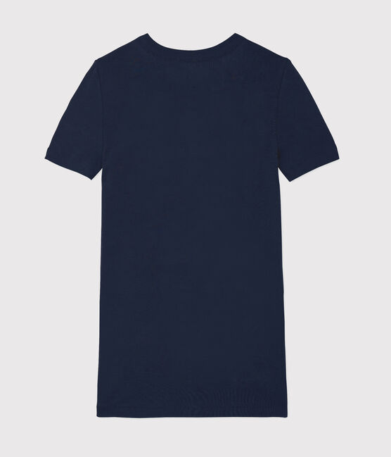 T-shirt col rond iconique en coton Femme bleu SMOKING