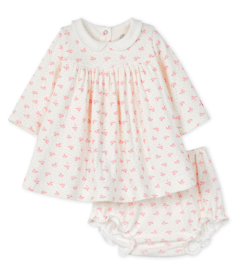 Ensemble 2 pi&egrave;ces b&eacute;b&eacute; fille blanc/rose