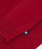 Pull jacquard laine et coton enfant garçon rouge STOP/ MULTICO