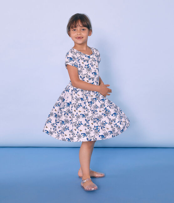 Robe enfant fille blanc MARSHMALLOW/blanc MULTICO