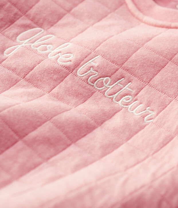 Robe matelass&eacute;e bio b&eacute;b&eacute;. rose