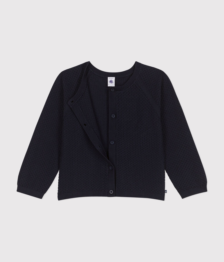 Cardigan en coton enfant fille bleu SMOKING