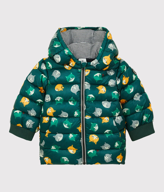 Doudoune matelassée bébé. vert PINEDE/blanc MULTICO