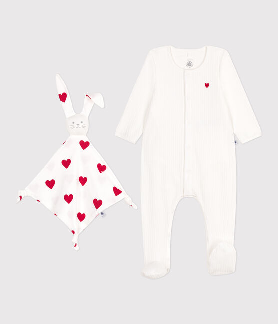Ensemble cadeau naissance en velours variante 1
