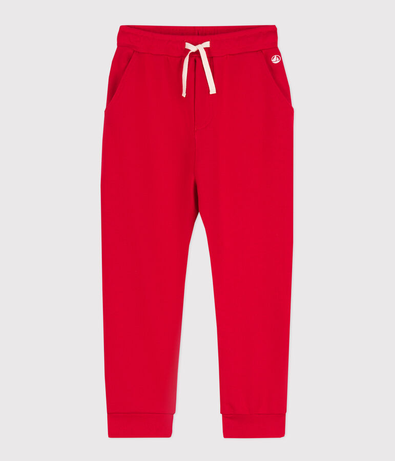 Pantalon de jogging en molleton enfant gar&ccedil;on rouge PEPS