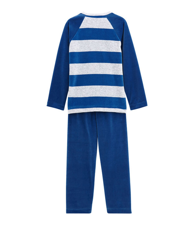 Pyjama petit gar&ccedil;on bleu/gris