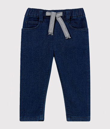 PETIT BATEAU - Pantalon maille effet denim bébé mixte
