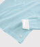 Pyjama snugfit rayé bleu petit garçon en coton bleu TIKI/blanc MARSHMALLOW
