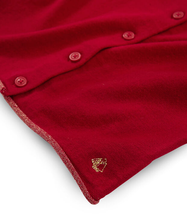 Cardigan tricot enfant fille rouge