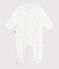 Pyjama bébé en coton à col imprimé étoiles blanc MARSHMALLOW/bleu ALASKA
