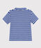 Polo manches courtes en bouclette éponge enfant garçon bleu SURF/ AVALANCHE