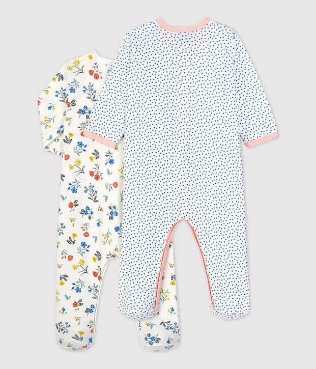Lot de 2 dors-bien fleuris en coton multicouleur