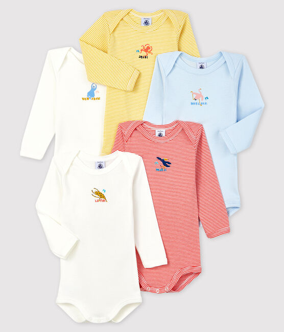 Lot de 5 bodies manches longues bébé garcon variante 1