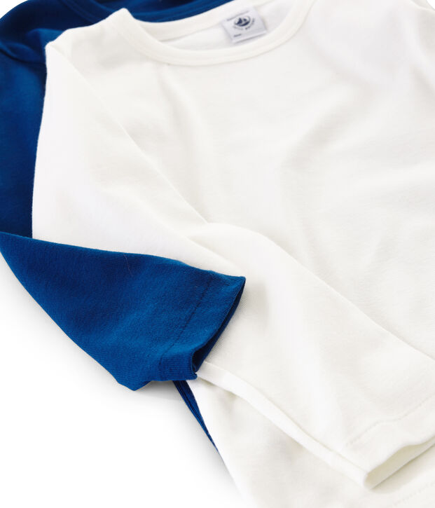 Duo de tee-shirts manches longues petit gar&ccedil;on multicouleur