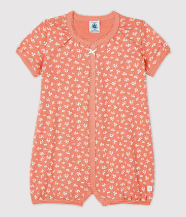 PETIT BATEAU - Combicourt fleuri bébé en coton biologique
