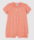Combicourt fleuri bébé en coton biologique