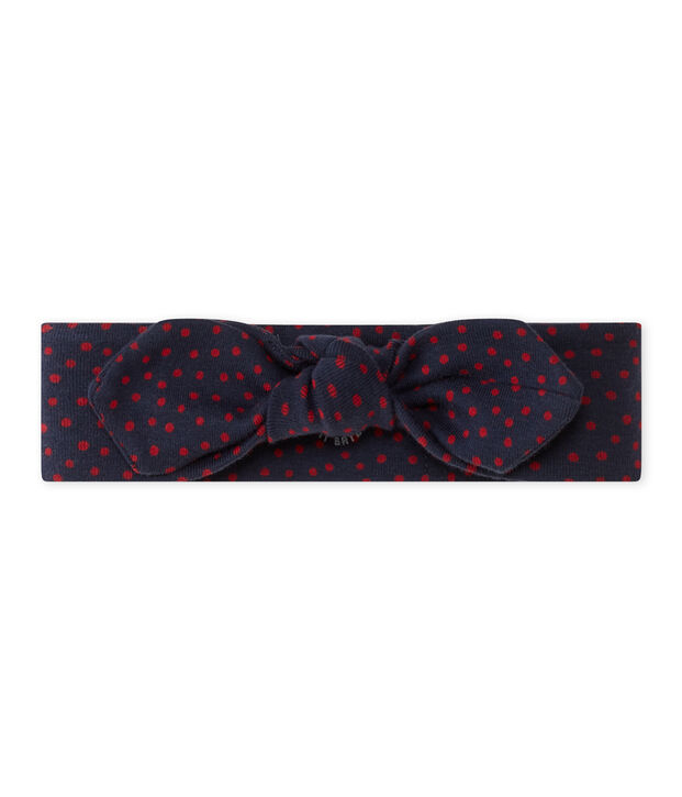 Bandeau cheveux fille &agrave; n&oelig;ud bleu/rouge