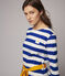 Robe rayée manches longues Femme bleu SURF/blanc MARSHMALLOW