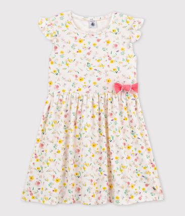 Robe manches courtes en coton enfant fille