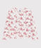 Cardigan en molleton enfant fille blanc MARSHMALLOW/rouge TERKUIT