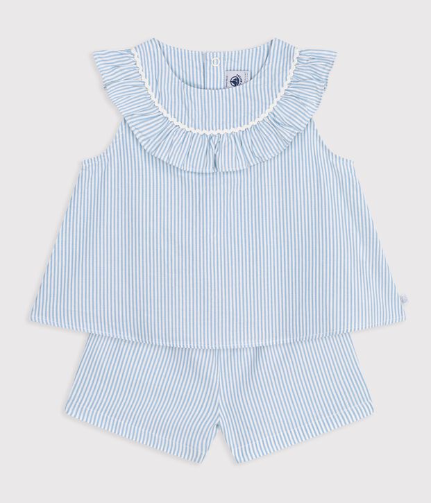 Ensemble cadeau b&eacute;b&eacute; en coton : ensemble 2 pi&egrave;ces multicouleur