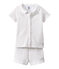 Pyjacourt fille blanc ECUME/jaune DORE
