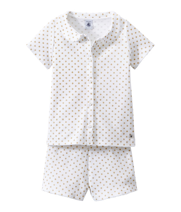 Pyjacourt fille blanc/jaune